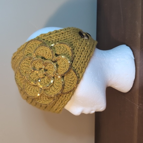 Knitted Sparkle Mustard Winter Headband CC Exclusives - Picture 2 of 8